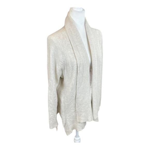 J. Jill Sweaters - J Jill Pure Jill Cardigan Medium Wool Lagenlook Minimalist Neutral Open Ribbed